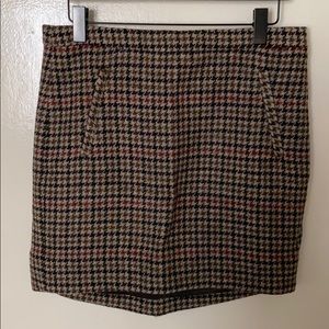J.Crew Wool Check Mini Skirt